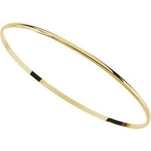 14K Yellow Engravable 2 mm Half Round Bangle 7 1/2