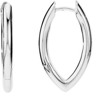 Sterling Silver Hinged Tube 24.3 mm Hoop Earrings