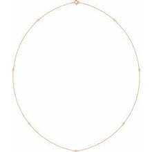 14K Rose 1/4 CTW Natural Diamond 7-Station 24