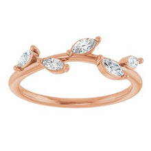 14K Rose 1/4 CTW Natural Diamond Leaf Ring 122971:602:P