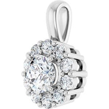 14K White 3/4 CTW Lab-Grown Diamond Halo-Style Pendant 86394:LG601:P
