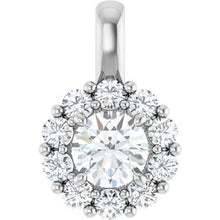 14K White 3/4 CTW Lab-Grown Diamond Halo-Style Pendant 86394:LG601:P