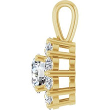 14K Yellow 1 CTW Lab-Grown Diamond Halo-Style Pendant 86394:LG603:P