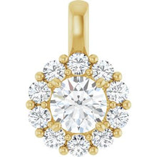 14K Yellow 1 CTW Lab-Grown Diamond Halo-Style Pendant 86394:LG603:P