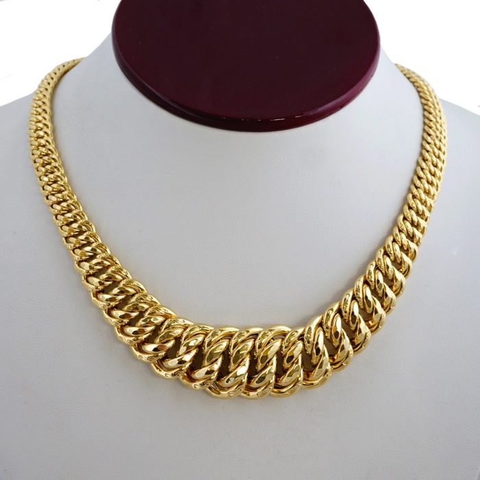 10k Gold Princess Cut Necklace