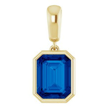 14K Yellow Lab-Grown Blue Sapphire Pendant 86571:60003:P