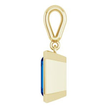 14K Yellow Lab-Grown Blue Sapphire Pendant 86571:60003:P