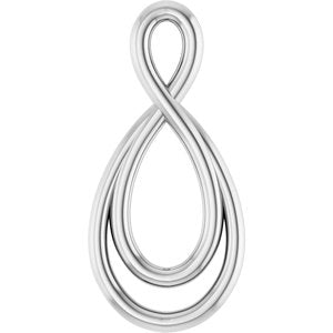 Platinum 23x10.9 mm Infinity-Inspired Pendant