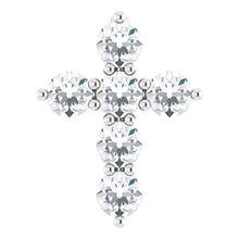 14K White 1/4 CTW Natural Diamond Cross Pendant R42359:626:P