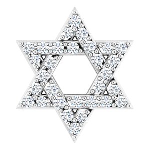 14K White 1/10 CTW Natural Diamond Star of David Pendant 87166:108:P