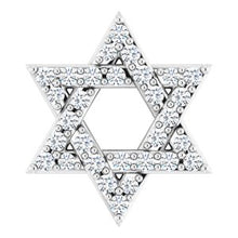 14K White 1/10 CTW Natural Diamond Star of David Pendant 87166:108:P
