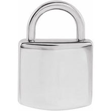 Sterling Silver Engravable Lock Pendant 87184:103:P