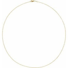 14K Yellow 1 mm Diamond-Cut Cable 20