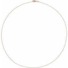 18K Rose 1 mm Diamond-Cut Cable 20