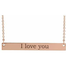 18K Rose Gold-Plated Sterling Silver Engravable Bar 18