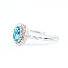 Topaz Diamond Halo Ring 4690063