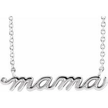 Sterling Silver Petite Mama Script 16