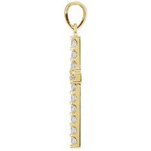 14K Yellow 1/4 CTW Natural Diamond Cross Pendant R42308:10010:P