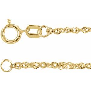 14K Yellow 1.7 mm Diamond-Cut Singapore 18" Chain CH1105:102:P