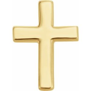14K Yellow 7.5 mm Cross Single Earring R17014:102:P