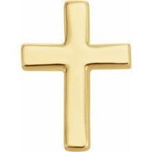 14K Yellow 7.5 mm Cross Single Earring R17014:102:P
