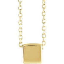 14K Yellow 5x5 mm Cube 18