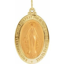 14K Yellow 29x20 mm Oval Miraculous Medal R5020:63191:P