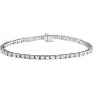 14K White 4 CTW Lab-Grown Diamond Line 7 1/4" Bracelet 653702:LG134:P