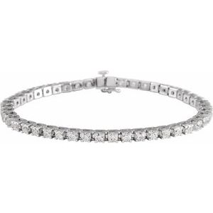 14K White 5 CTW Lab-Grown Diamond Line 7 1/4" Bracelet 653702:LG144:P