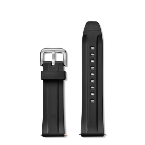 24mm Black Rubber Watch Strap S1120205679-1-Blk-24\22-CHN