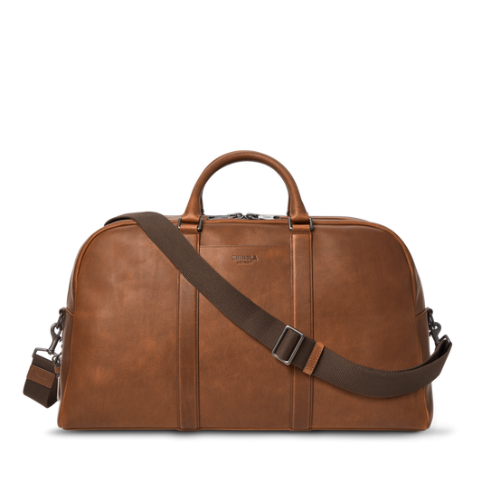 Shinola Leather Runwell Duffle Bag S0320294780-1-MedBrn-OS-VNM