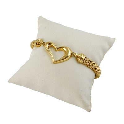 14k Heart Gold Bracelet for Women