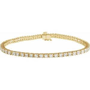 14K Yellow 4 CTW Lab-Grown Diamond Line 7 1/4" Bracelet 653702:LG133:P