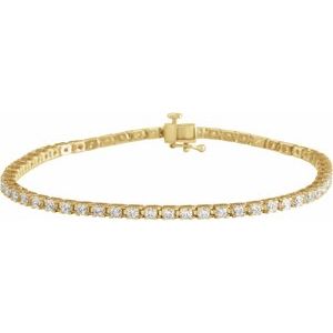 14K Yellow 3 CTW Lab-Grown Diamond Line 7 1/4" Bracelet 653702:LG123:P