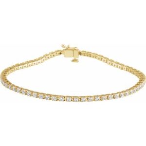 14K Yellow 2 CTW Lab-Grown Diamond Line 7 1/4" Bracelet 653702:LG113:P