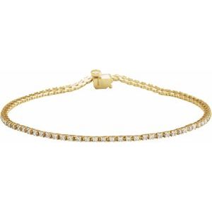 14K Yellow 1 CTW Lab-Grown Diamond Line 7 1/4" Bracelet 653702:LG103:P