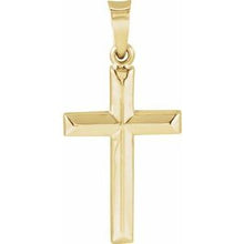 14K Yellow 17x12 mm Cross Pendant R42418:100:P