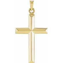 14K Yellow 27.7x16.4 mm Cross Pendant R42418:101:P