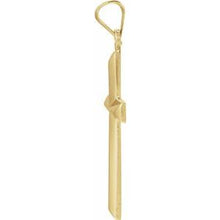 14K Yellow 27.7x16.4 mm Cross Pendant R42418:101:P