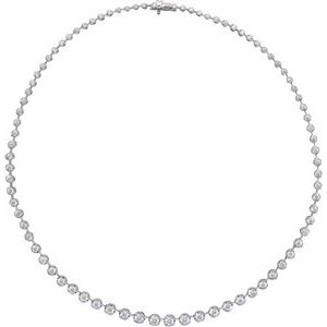 14K White 6 3/4 CTW Lab-Grown Diamond Line 16" Necklace 653717:LG101:P