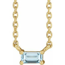 14K Yellow Natural Sky Blue Topaz Solitaire 18