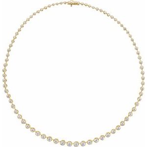 14K Yellow 6 3/4 CTW Lab-Grown Diamond Line 16" Necklace 653717:LG100:P