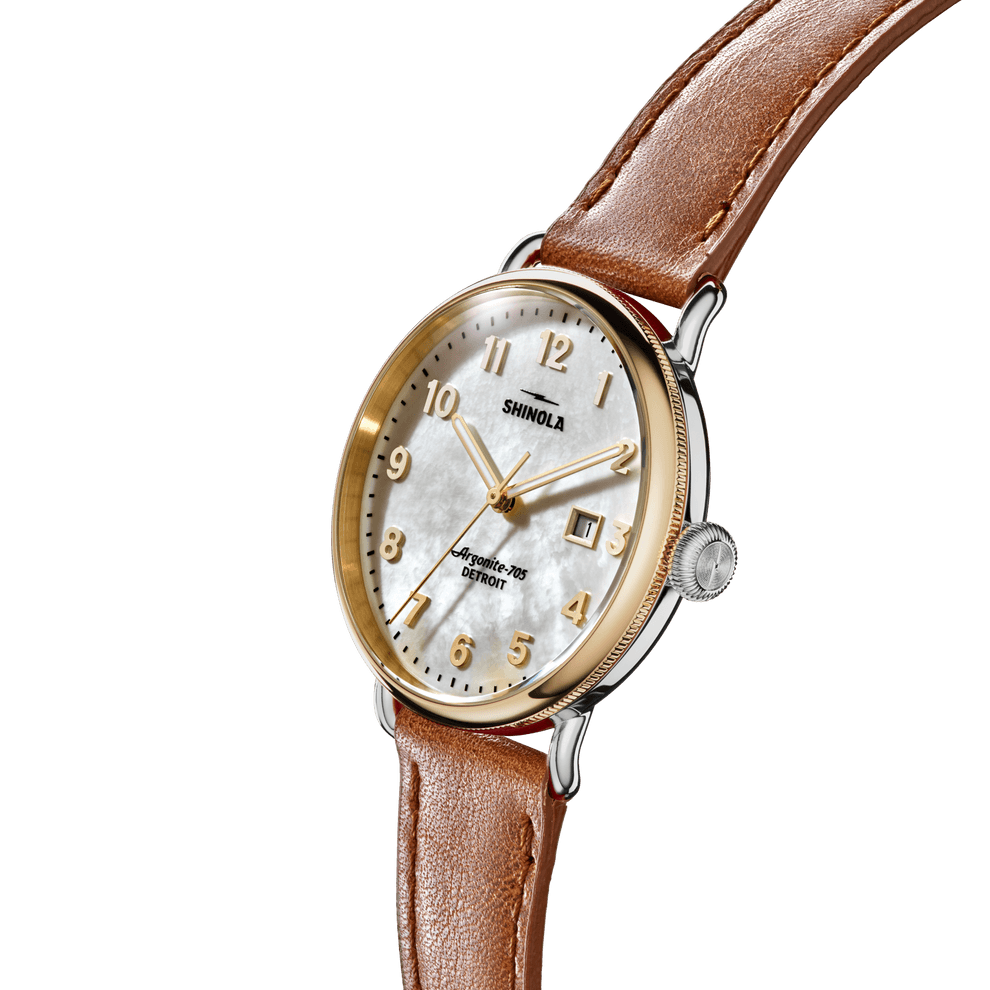 Shinola Canfield Watch 38mm S0120315244-1-WhtMOP-38-USA