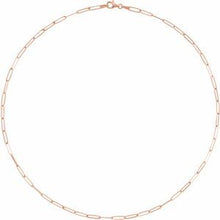 14K Rose 2.6 mm Paperclip-Style 18