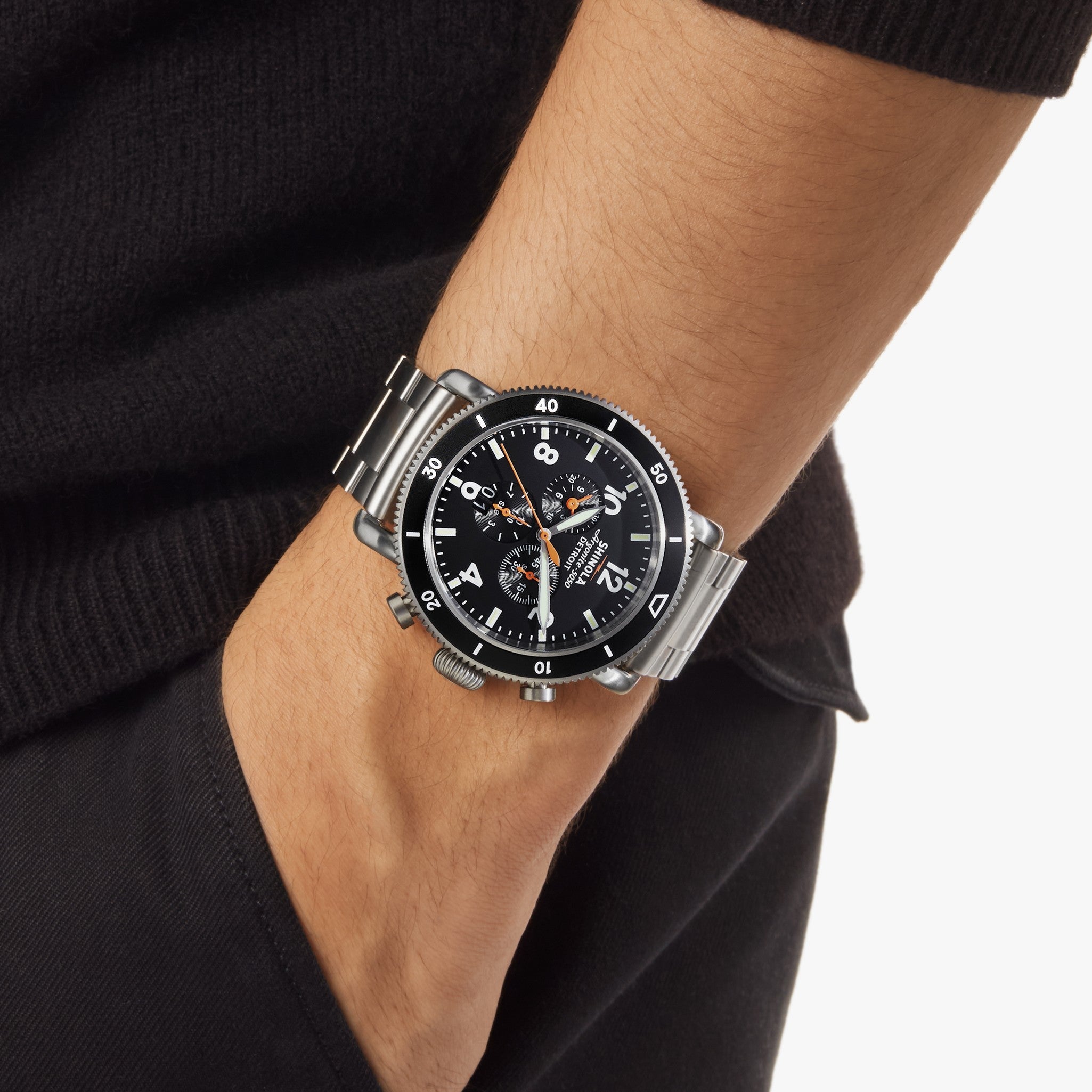 Shinola Runwell Black Blizzard Watch S0110000118-1-Blk-48-USA