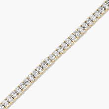 14k Gold 10 Carats Lab-Grown Diamond Tennis Bracelet