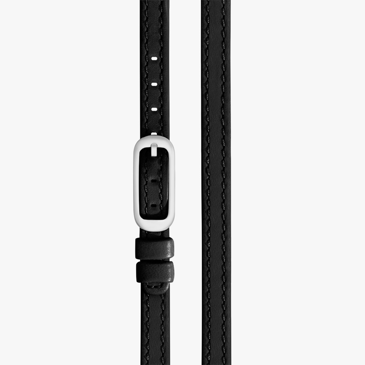 Shinola 8mm Black Double Wrap Leather Strap 20119896-sdt-004773393