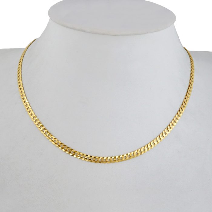 14k Solid Gold Italian Curve Chain