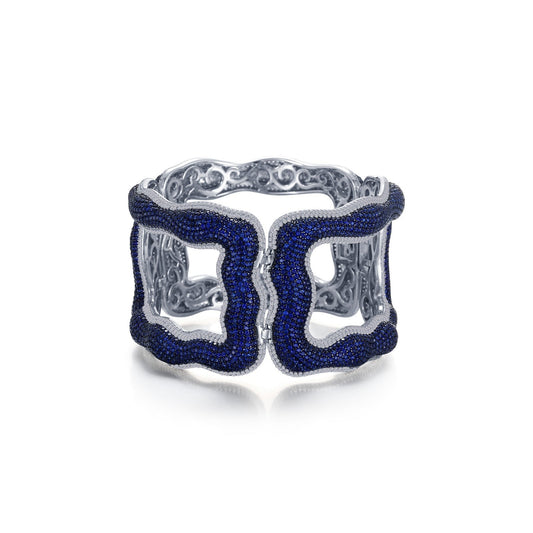 Statement Blue Bangle Bracelet 8B002CST72