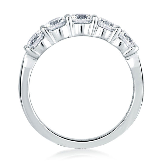 A.Jaffe Wedding Bands Four Stones Round Diamond Wedding Band MR1083/50